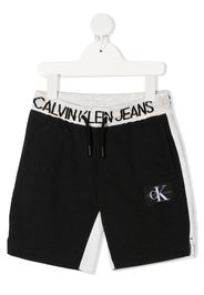 Calvin Klein Kids logo waistband shorts - Black