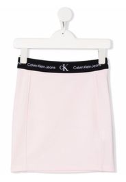 Calvin Klein Kids logo-waistband skirt - Pink