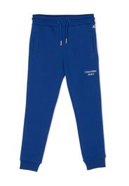 Calvin Klein Kids embroidered-logo track-pants - Blue