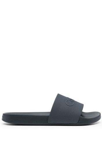 Calvin Klein logo pool slides - Blue