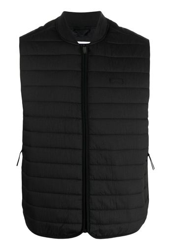 Calvin Klein logo-patch zip-up gilet - Black