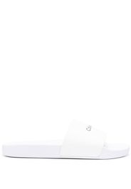 Calvin Klein logo-print slides - White