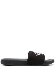 Calvin Klein logo-print moulded slides - Black