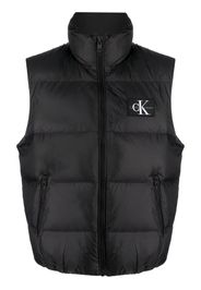 Calvin Klein logo-patch padded gilet - Black