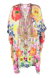 Camilla Fairy Gang-print kaftan - White