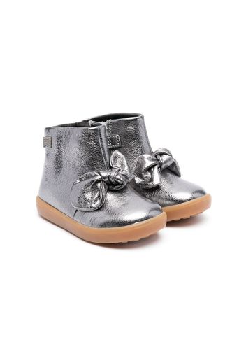 Camper Kids metallic leather boots - Silver