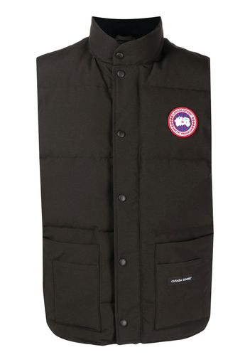 Canada Goose logo-patch padded gilet - Black