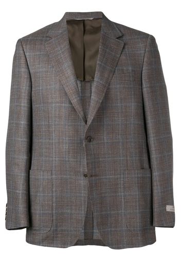 Canali faded plaid blazer - Grey