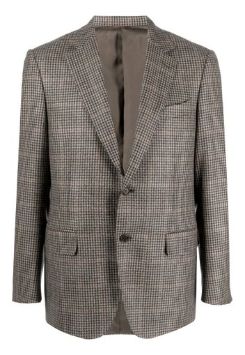 Canali houndstooth single-breasted wool blazer - Brown