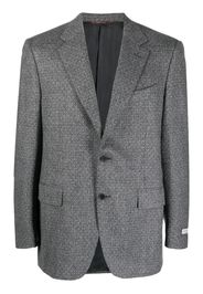 Canali single-breasted herringbone-pattern blazer - Grey