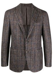 Canali check-print single-breasted blazer - Brown