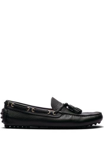 Car Shoe pebbled leather loafers - Black