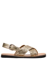 glitter-effect slingback sandals