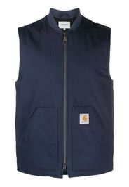 Carhartt WIP logo-patch zipped vest - Black