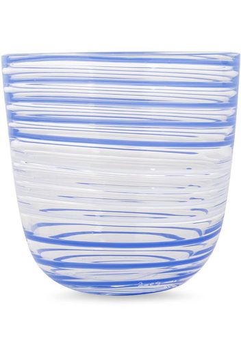 striped water glass