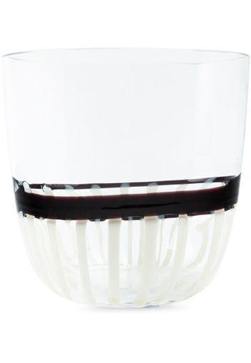 striped water glass