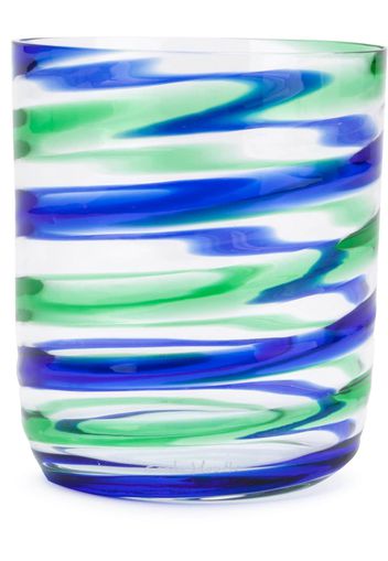 Carlo Moretti striped drinking glass - Blue