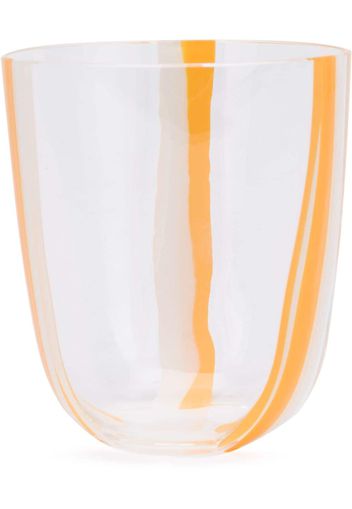 Carlo Moretti striped drinking glass - Orange