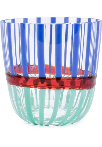 Carlo Moretti stripe patterned glass - Blue