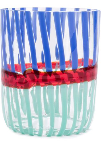 Carlo Moretti patterned stripe glass - Blue