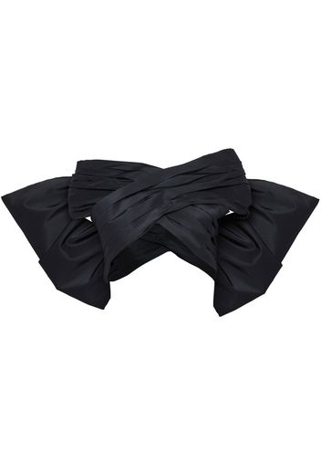 Carolina Herrera off-shoulder silk cropped top - Black