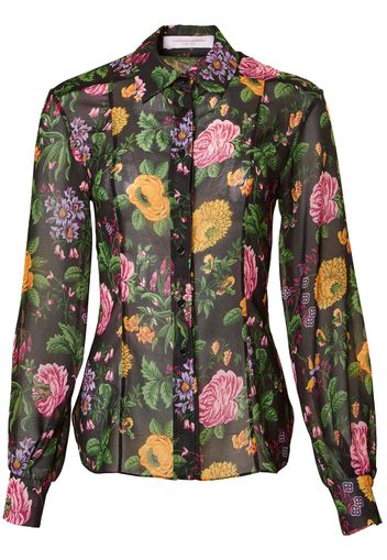 Carolina Herrera floral-print long-sleeve shirt - Black