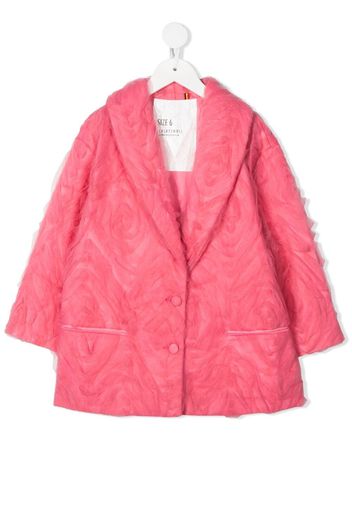 Caroline Bosmans tulle-overlay single-breasted jacket - Pink