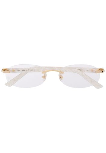 C Décor rimless oval-frame glasses