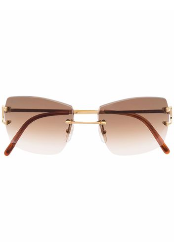 Cartier Eyewear gradient-lens square sunglasses - Gold