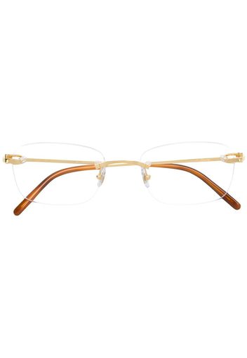 Cartier frameless square glasses - White