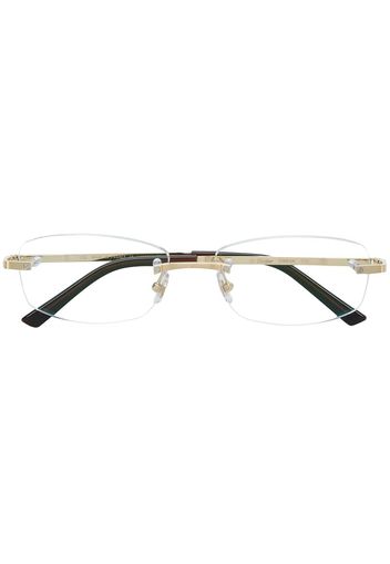 Cartier frameless square glasses - White