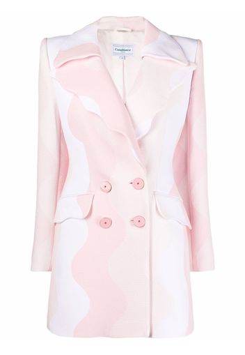 Casablanca wave-detail tailored dress - Pink