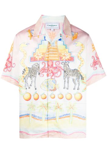 Casablanca L'Arbre de Vie cotton shirt - Pink