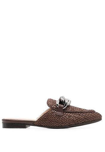 Casadei chain-detail slip-on mules - Brown