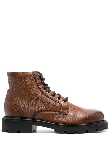 Casadei lace-up leather ankle boots - Brown