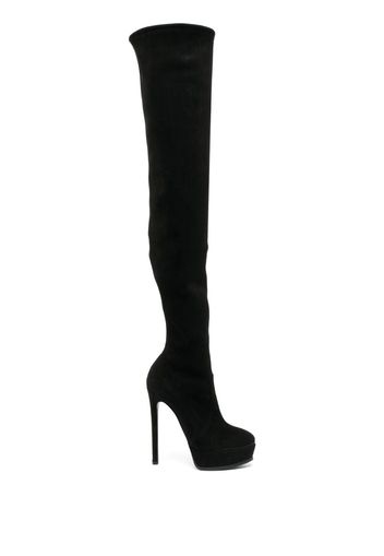 Casadei Flora 140mm above-knee platform boots - Black