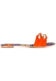 Casadei fringed strap daytime sandals - Multicolour