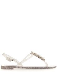 crystal strap jelly sandals