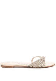 Casadei knot-detail slide sandals - Gold