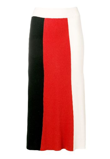 Cashmere In Love colour block knitted skirt - Black