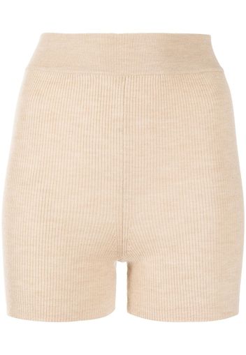 Cashmere In Love Alexa ribbed-knit biker shorts - White
