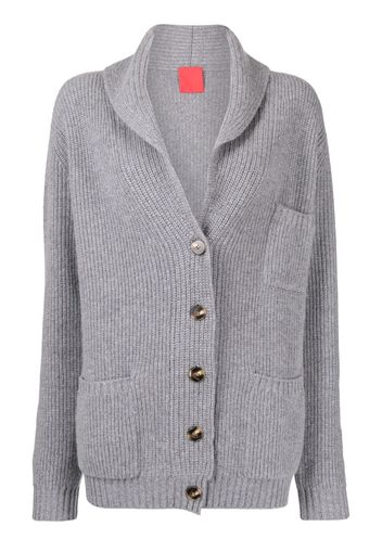 Cashmere In Love shawl-lapels knitted cardigan - Grey