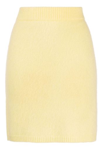 Cashmere In Love Ula fine-knit miniskirt - Yellow