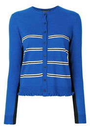 Cashmere In Love Capucine cropped striped cardigan - Blue