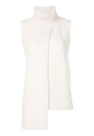 Cashmere In Love cashmere Tania turtleneck sleeveless top - Neutrals