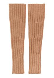 Cashmere In Love Aspen knitted sleeve warmers - Neutrals