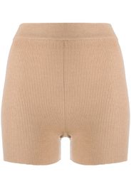 ribbed-knit biker shorts