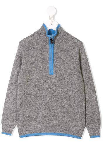 Cashmirino Cashmere zipped jumper - Grey