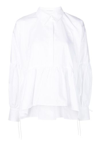 Cecilie Bahnsen Andrea cotton peplum hem shirt - White