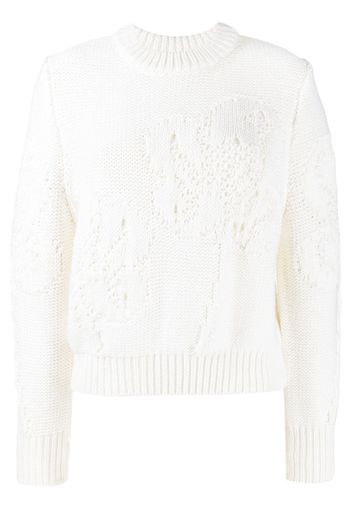 Cecilie Bahnsen open-knit virgin wool jumper - White